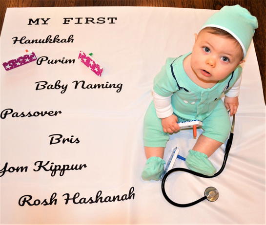 Chai Five Blankets My First Jewish Holiday Baby Newborn Milestone Blanket
